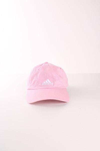 Candy pink Adidas cap with silver buckle adjuster. 