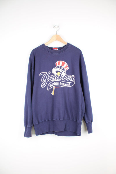 Staten Island Yankees sweatshirt with print across the chest.